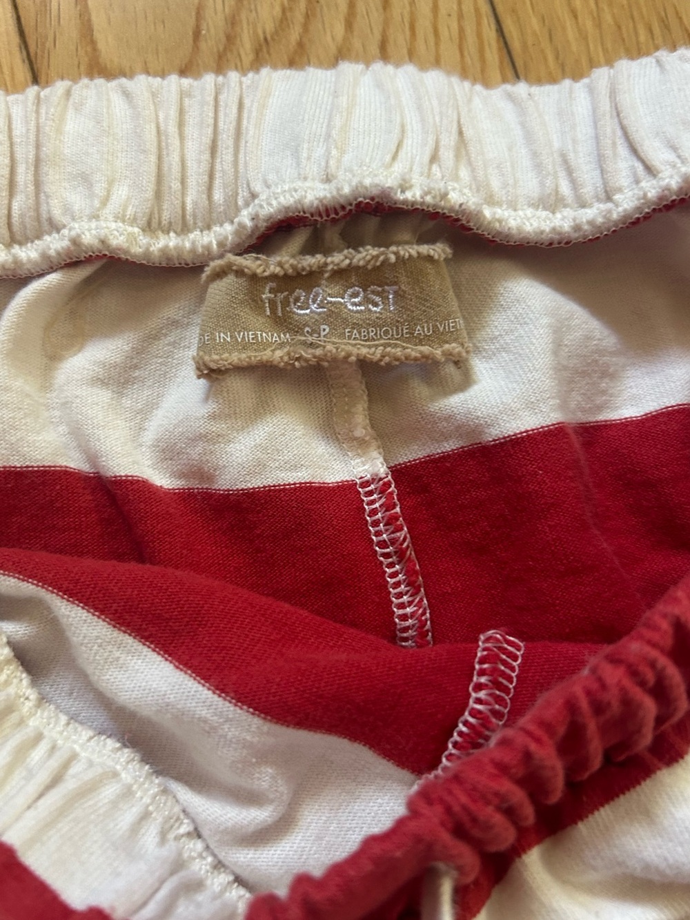 Free People Dakota Pants. Red & White Striped - Picture 2 of 7